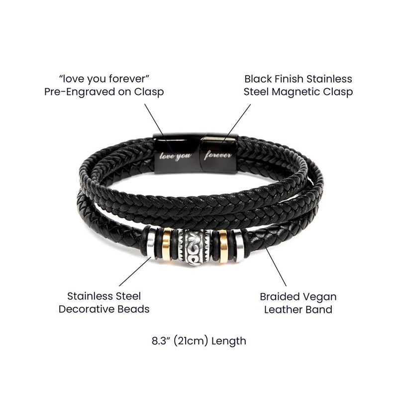 Your Smile - Mens Leather Bracelet
